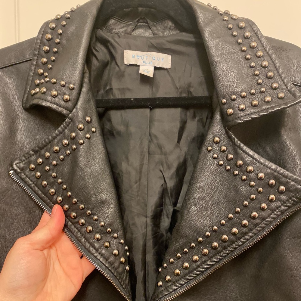 Faux leather jacket 2X